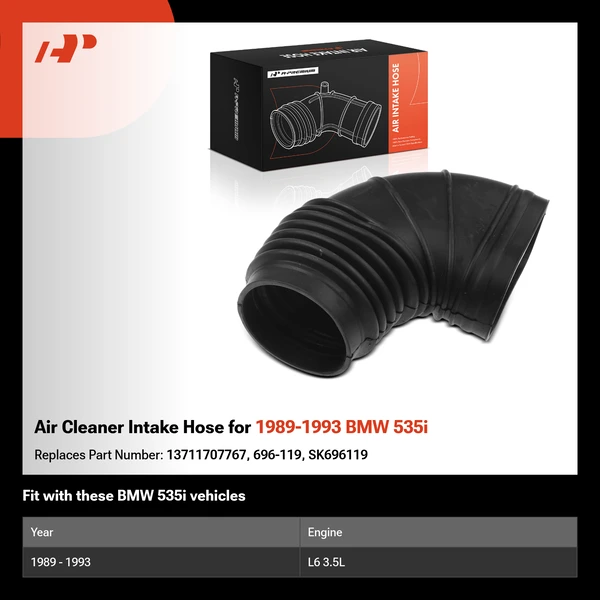 Air Cleaner Intake Hose for 1989-1993 BMW 535i