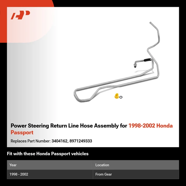 Power Steering Return Line Hose Assembly for 1998-2002 Honda Passport