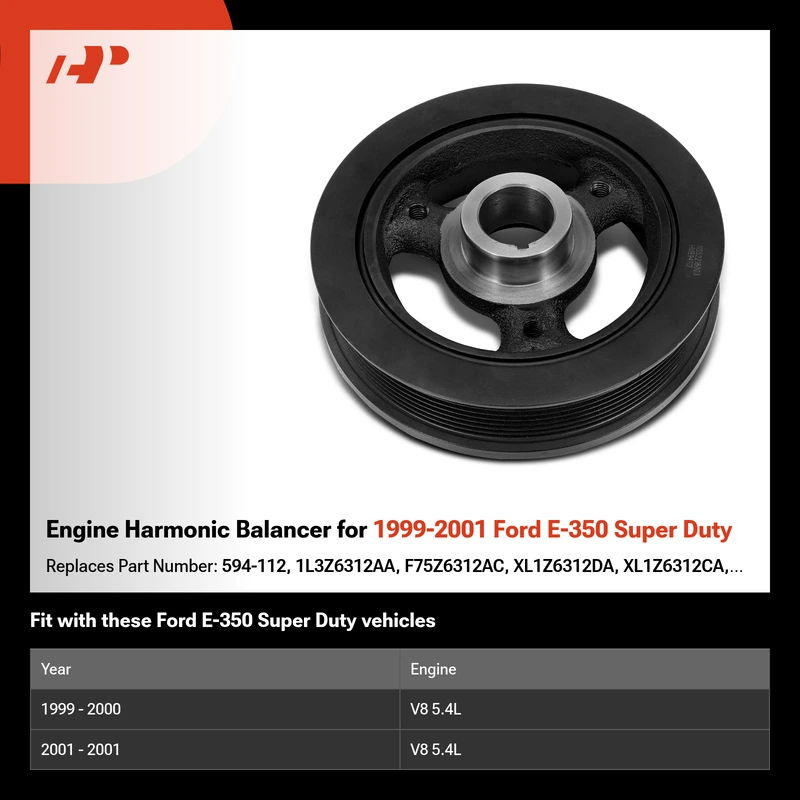 Engine Harmonic Balancer for 1999-2001 Ford E-350 Super Duty