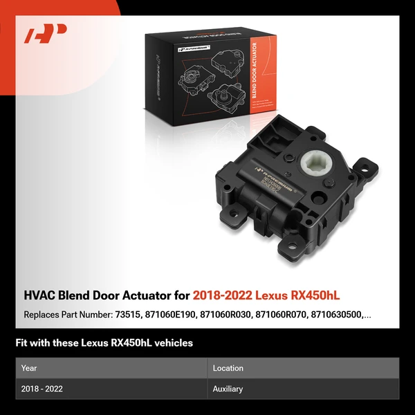 HVAC Blend Door Actuator for 2018-2022 Lexus RX450hL