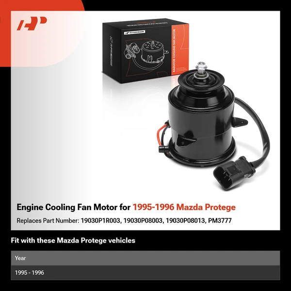 Engine Cooling Fan Motor for 1995-1996 Mazda Protege