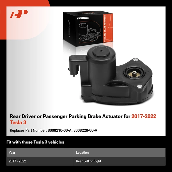 Rear Driver or Passenger Parking Brake Actuator for 2017-2022 Tesla 3