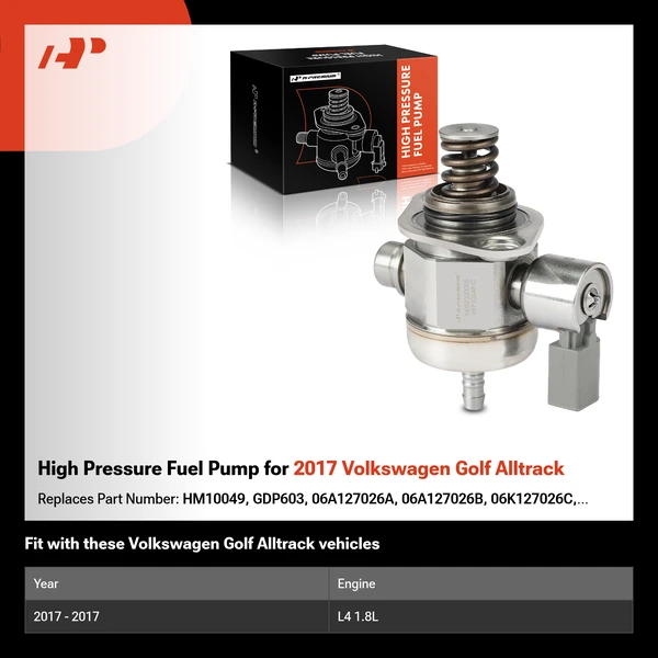 High Pressure Fuel Pump for 2017 Volkswagen Golf Alltrack