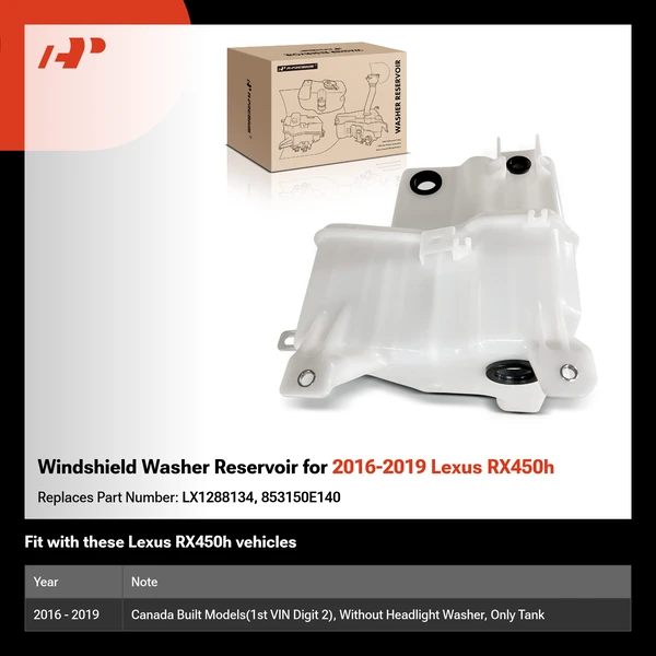 Windshield Washer Reservoir for 2016-2019 Lexus RX450h
