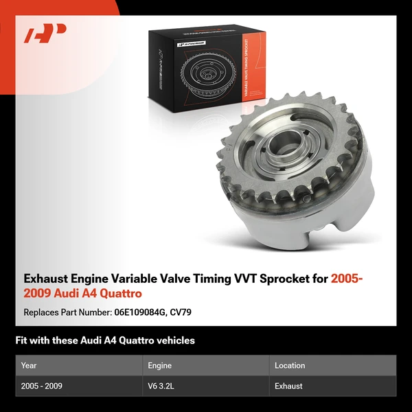 Exhaust Engine Variable Valve Timing VVT Sprocket for 2005-2009 Audi A4 Quattro
