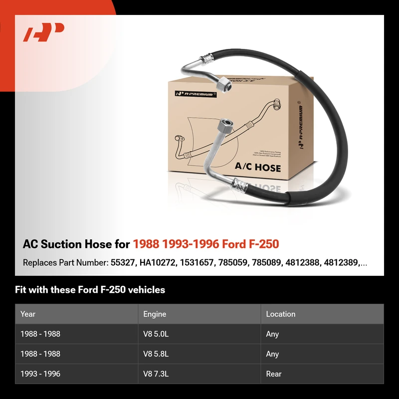 AC Suction Hose for 1988 1993-1996 Ford F-250