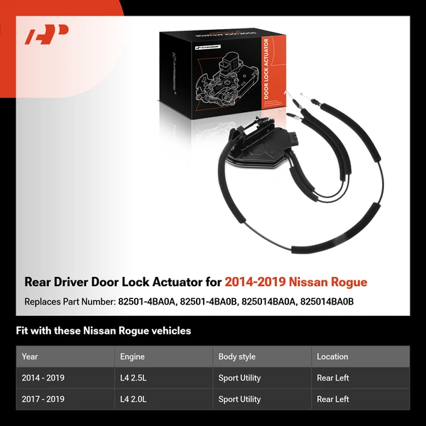 Rear Driver Door Lock Actuator for 2014-2019 Nissan Rogue