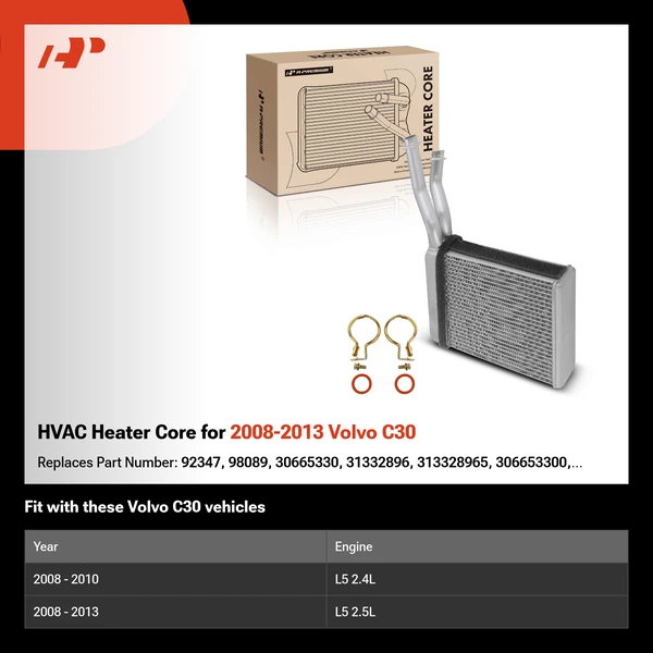 HVAC Heater Core for 2008-2013 Volvo C30