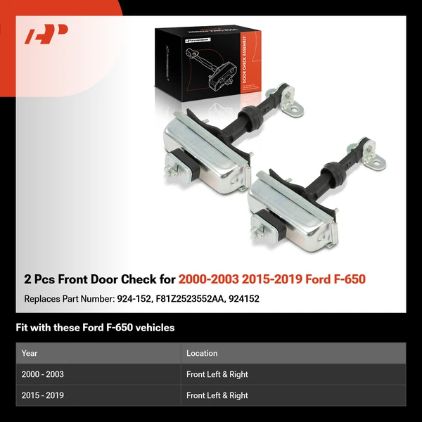 2 Pcs Front Door Check for 2000-2003 2015-2019 Ford F-650