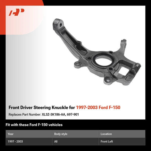 Front Driver Steering Knuckle for 1997-2003 Ford F-150