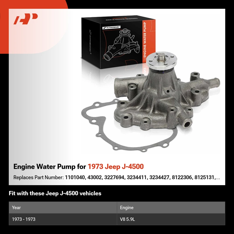 Engine Water Pump for 1973 Jeep J-4500