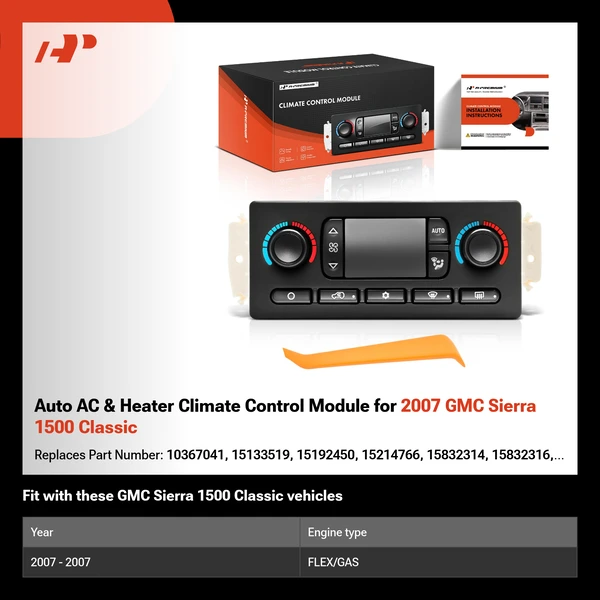 Auto AC & Heater Climate Control Module for 2007 GMC Sierra 1500 Classic
