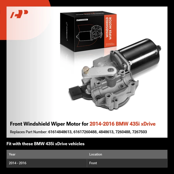 Front Windshield Wiper Motor for 2014-2016 BMW 435i xDrive