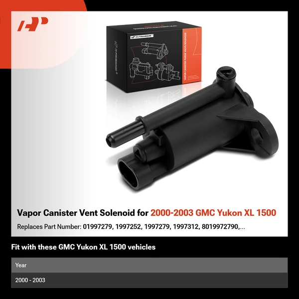 Vapor Canister Vent Solenoid for 2000-2003 GMC Yukon XL 1500