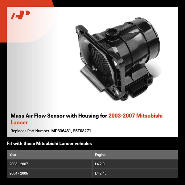 Mass Air Flow Sensor with Housing for 2003-2007 Mitsubishi Lancer