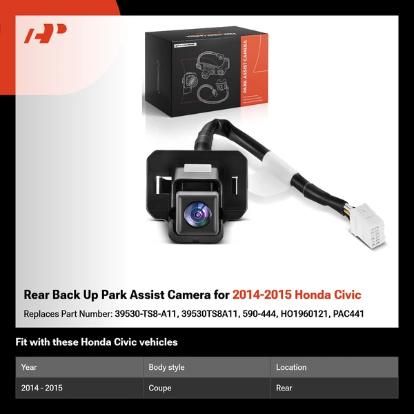 Rear Back Up Park Assist Camera for 2014-2015 Honda Civic