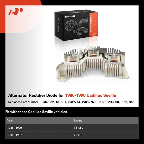 Alternator Rectifier Diode for 1986-1990 Cadillac Seville