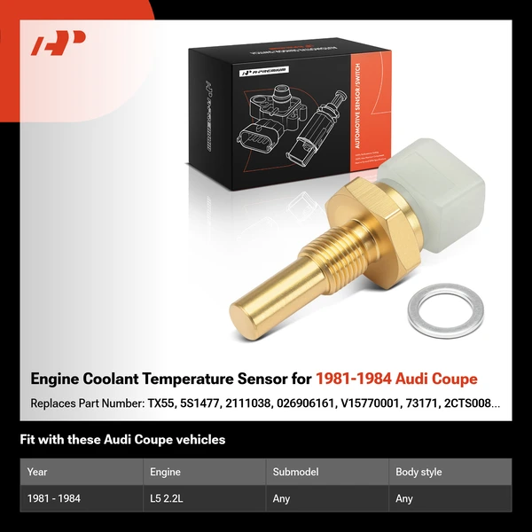 Engine Coolant Temperature Sensor for 1981-1984 Audi Coupe