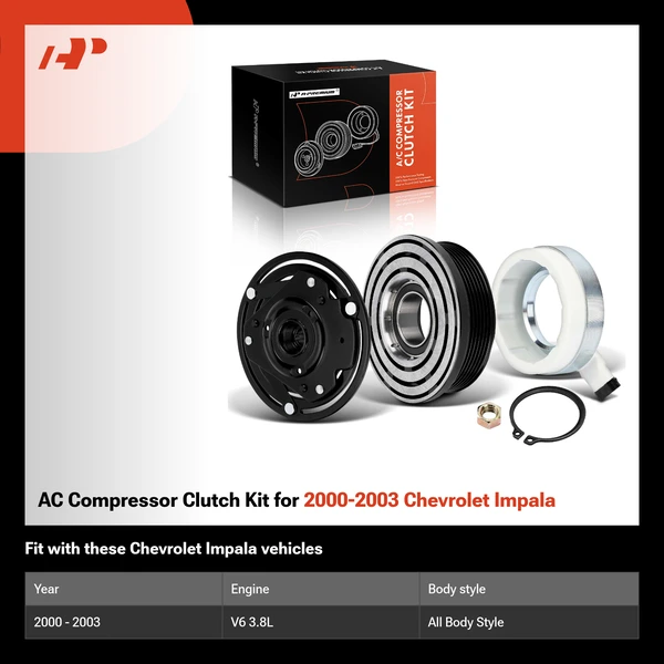 AC Compressor Clutch Kit for 2000-2003 Chevrolet Impala
