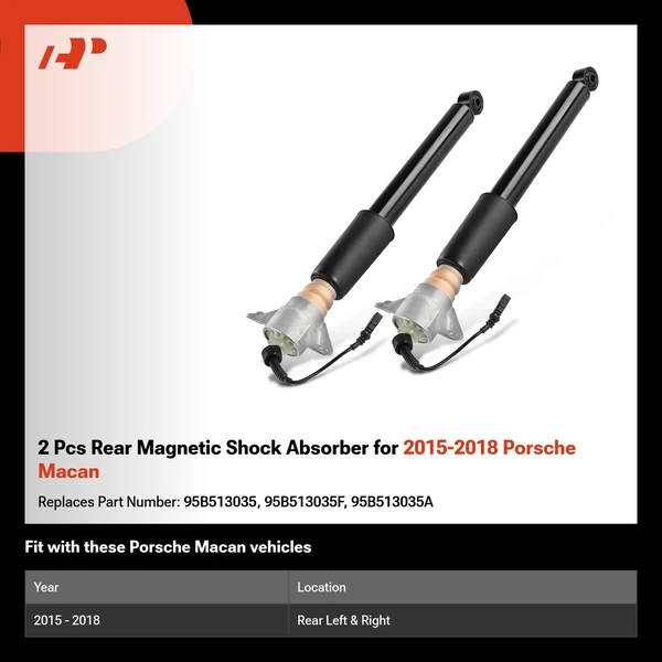 2 Pcs Rear Magnetic Shock Absorber for 2015-2018 Porsche Macan