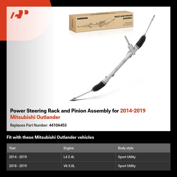 Power Steering Rack and Pinion Assembly for 2014-2019 Mitsubishi Outlander