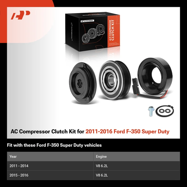 AC Compressor Clutch Kit for 2011-2016 Ford F-350 Super Duty