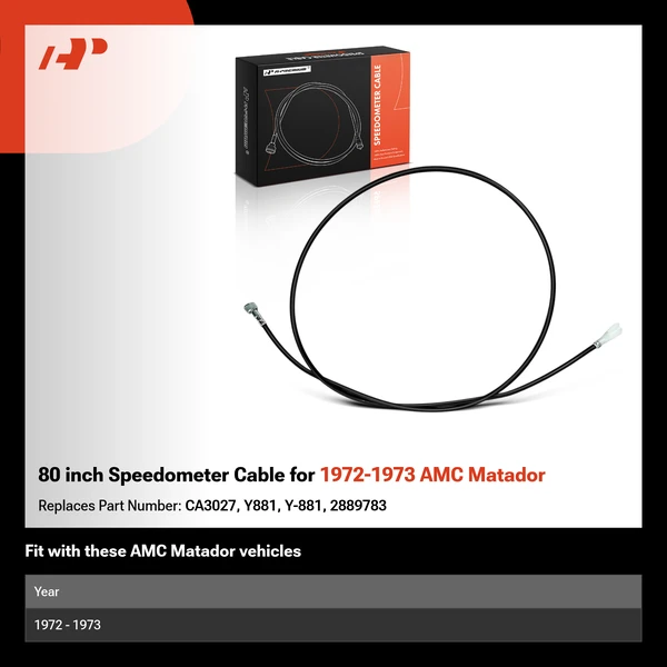 80 inch Speedometer Cable for 1972-1973 AMC Matador
