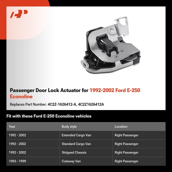 Passenger Door Lock Actuator for 1992-2002 Ford E-250 Econoline