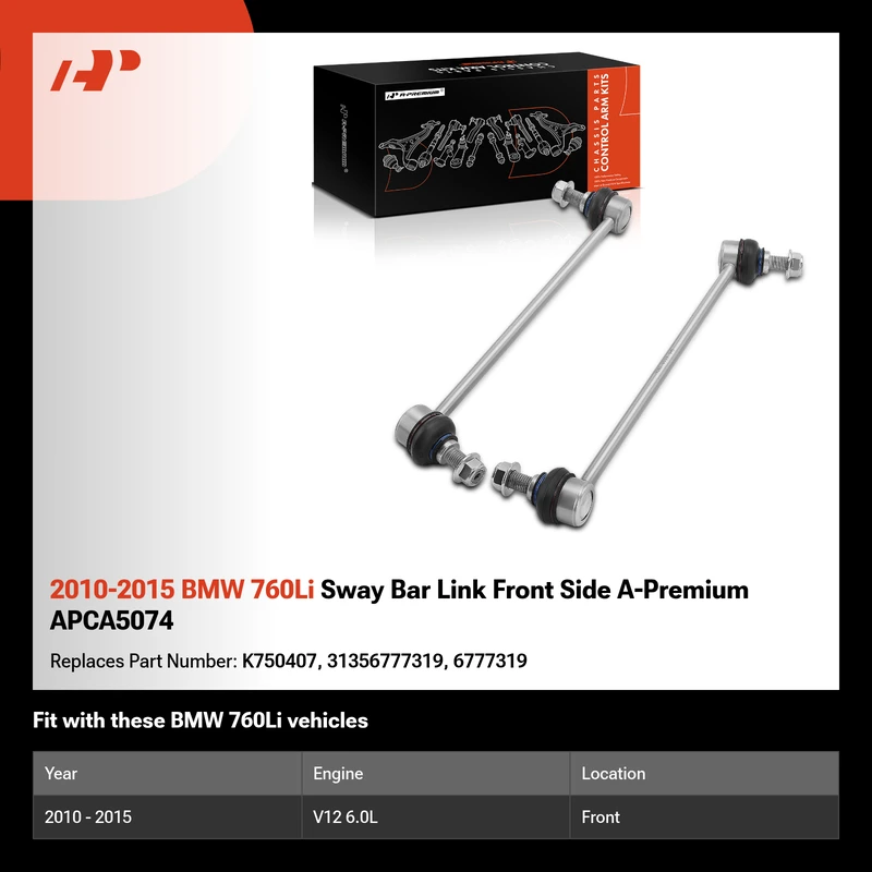 2010-2015 BMW 760Li Sway Bar Link Front Side A-Premium APCA5074