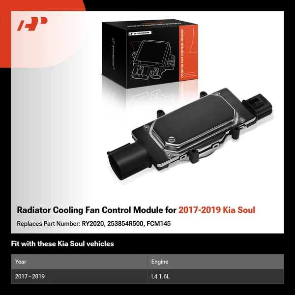 Radiator Cooling Fan Control Module for 2017-2019 Kia Soul