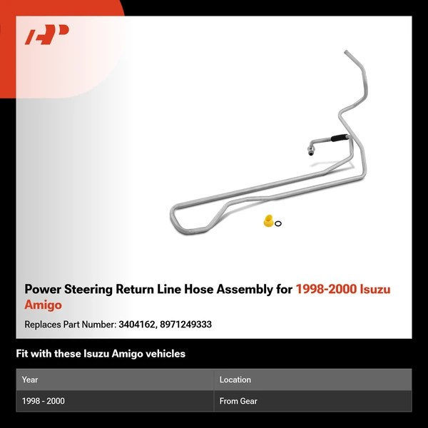 Power Steering Return Line Hose Assembly for 1998-2000 Isuzu Amigo