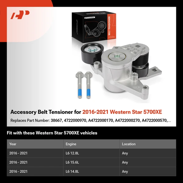 Accessory Belt Tensioner for 2016-2021 Western Star 5700XE