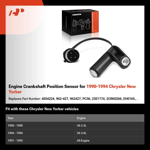 Engine Crankshaft Position Sensor for 1990-1994 Chrysler New Yorker