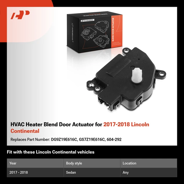 HVAC Heater Blend Door Actuator for 2017-2018 Lincoln Continental