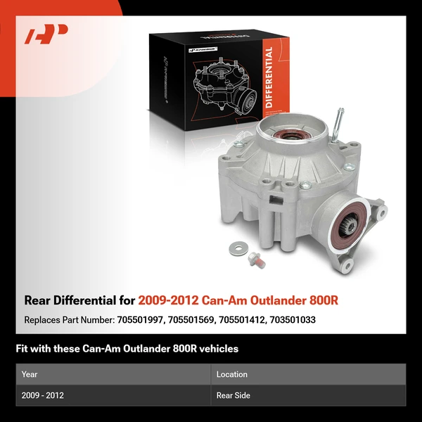 Rear Differential for 2009-2012 Can-Am Outlander 800R