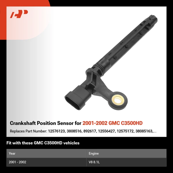 Crankshaft Position Sensor for 2001-2002 GMC C3500HD