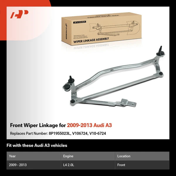 Front Wiper Linkage for 2009-2013 Audi A3