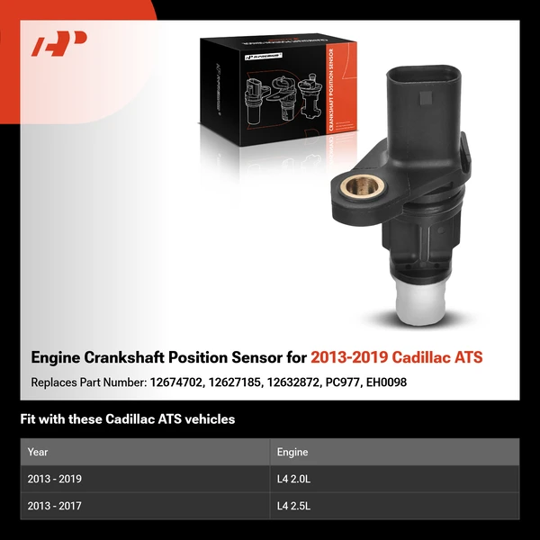 Engine Crankshaft Position Sensor for 2013-2019 Cadillac ATS