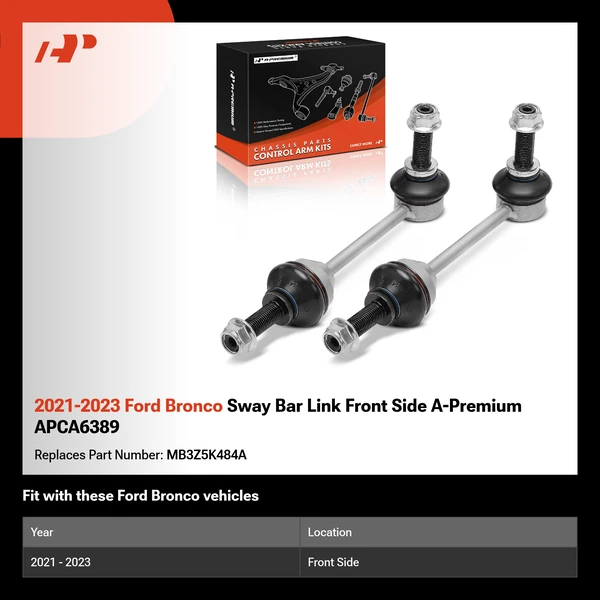 2021-2023 Ford Bronco Sway Bar Link Front Side A-Premium APCA6389