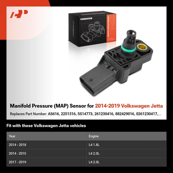 Manifold Pressure (MAP) Sensor for 2014-2019 Volkswagen Jetta