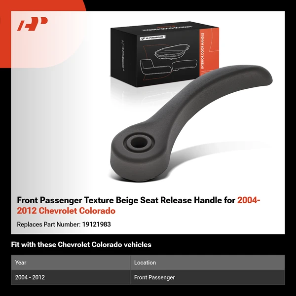 Front Passenger Texture Beige Seat Release Handle for 2004-2012 Chevrolet Colorado