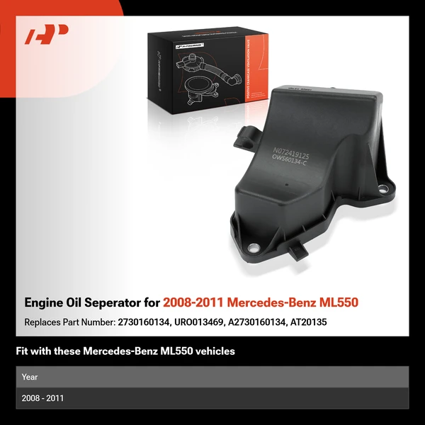 Engine Oil Seperator for 2008-2011 Mercedes-Benz ML550