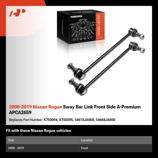 2008-2019 Nissan Rogue Sway Bar Link Front Side A-Premium APCA2659