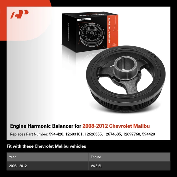 Engine Harmonic Balancer for 2008-2012 Chevrolet Malibu