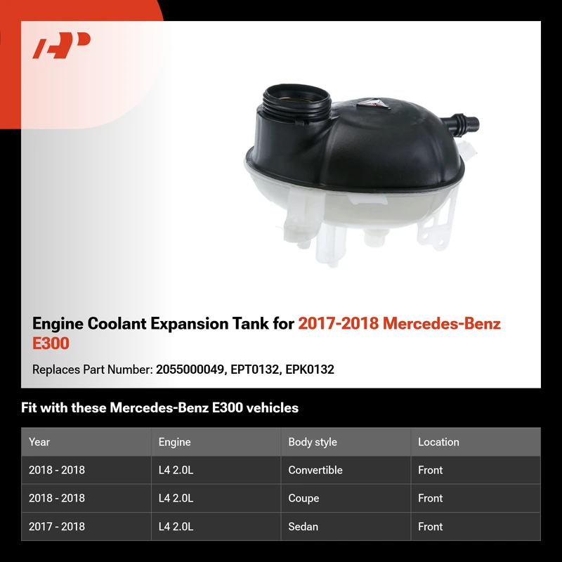 Engine Coolant Expansion Tank for 2017-2018 Mercedes-Benz E300