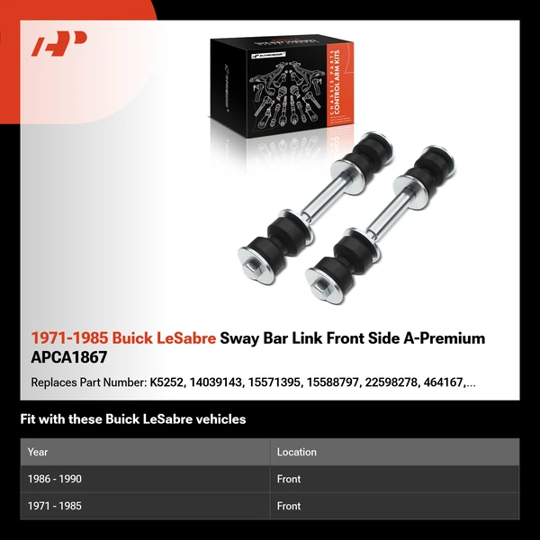 1971-1985 Buick LeSabre Sway Bar Link Front Side A-Premium APCA1867