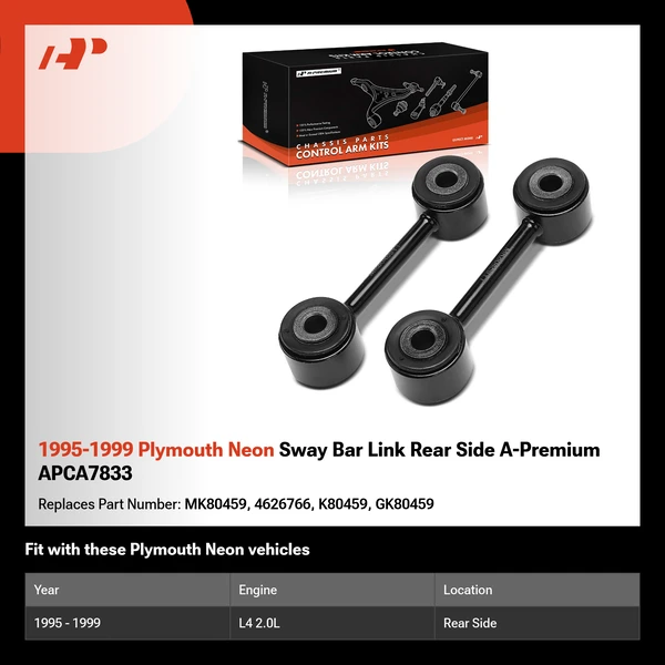 1995-1999 Plymouth Neon Sway Bar Link Rear Side A-Premium APCA7833