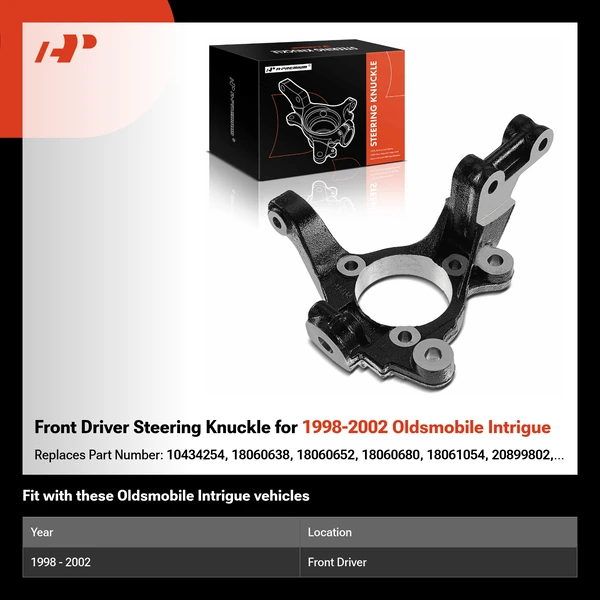Front Driver Steering Knuckle for 1998-2002 Oldsmobile Intrigue