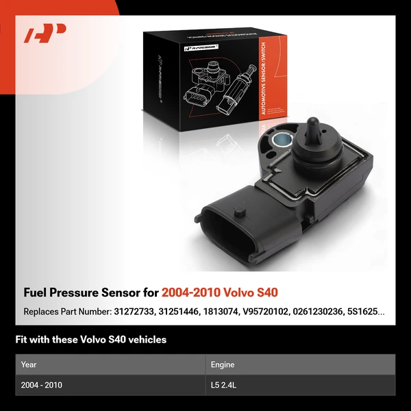 Fuel Pressure Sensor for 2004-2010 Volvo S40