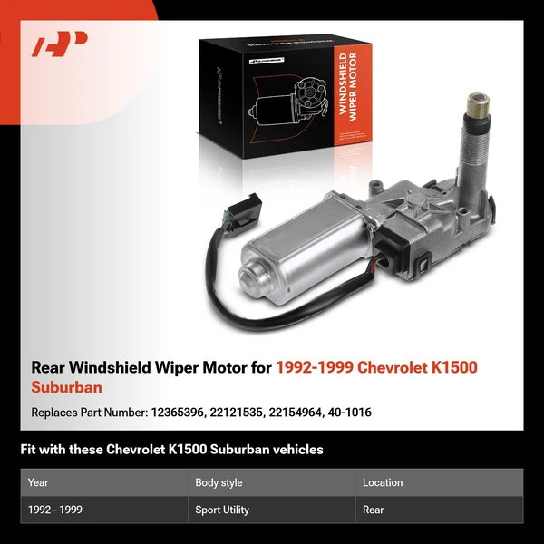 Rear Windshield Wiper Motor for 1992-1999 Chevrolet K1500 Suburban